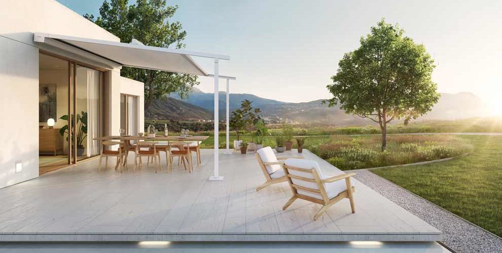 Pergola-Markise Perea P20 - hohe Windstabilität